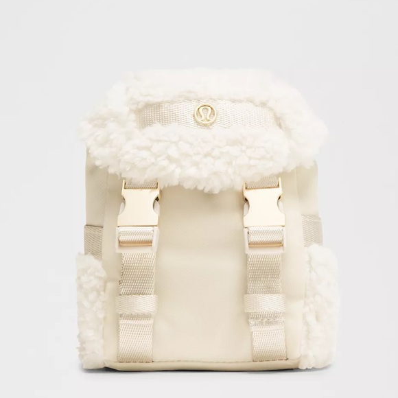 Lululemon Athletica Cream Backpack Wunderlust Nano Clip- Natural / Light Ivory
